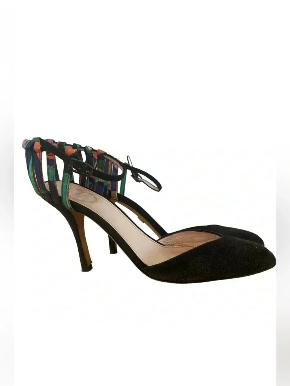 Emilio Pucci Womens Suede Stiletto Heels - Picture 2 of 10